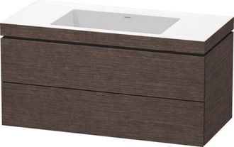 Duravit Lavamanos Duravit L-cube Con Base Mural, 100x48 Cm, 2 Cajones