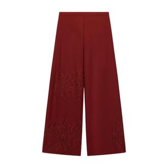 Liviana Conti Wide Trousers, female, Red, Size: M Wide Trousers