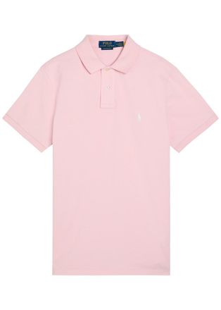 Polo Ralph Lauren Logo Cotton Polo Shirt - Pink - XL