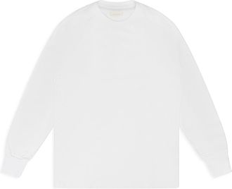Aim&eacute; Leon Dore White Longsleeve Tonal Logo T-Shirt