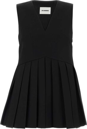 Jil Sander Black Wool Top