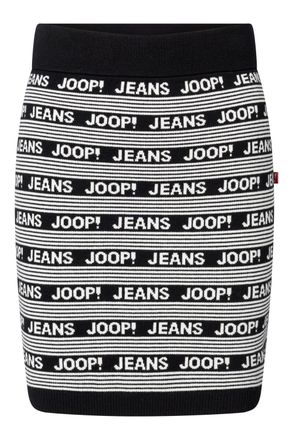 Joop Schlupfrock JOOP JEANS Karda, Damen, Gr. S, weiss (schwarz wei&szlig;), Strick, Obermaterial: 50% Nylon, 50% Viskose, bedruckt, gemustert, mehrfarbig, regul