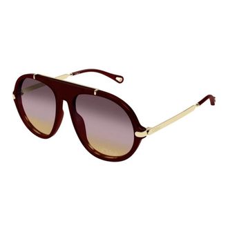 Chlo&eacute; Sunglasses - female - Chlo&eacute; - Sunglasses - Red - 58 MM - Accessories