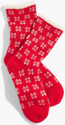 Talbots Festive Nordic Fair Isle Trouser Socks - Red - 001 Talbots
