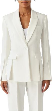 Pinko Single-breasted Blazer - Dames - Blazers - Wit - M - Leer - Jassen