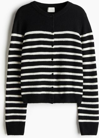 H&M Gestrickter Cardigan - Schwarz