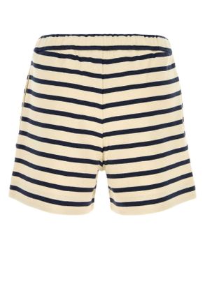Moncler Striped Cotton Bermuda - Beige
