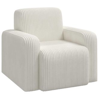 vidaXL Poltrona Crema Corduroy Vidaxl