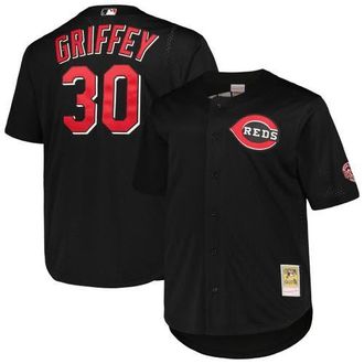 Mitchell & Ness Mens Mitchell & Ness Ken Griffey Jr. Black Cincinnati Reds Big & Tall Cooperstown Collection Batting Practice Replica Jersey at Nordstrom, Size 4Xb
