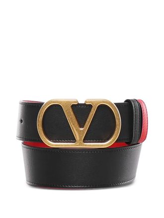 Valentino Garavani logo buckle belt - Nero