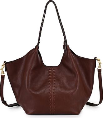 OLD TREND Magnolia Genuine Leather Handwoven Convertible Tote in Brown at Nordstrom