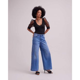 Anne Fontaine Aerial V-Neck Top in Black at Nordstrom, Size 38 Eu