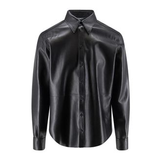 Dolce & Gabbana Leather Jackets, male, Black, Size: M Dolce & Gabbana Jackets Black