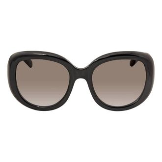 Ferragamo Salvatore Ferragamo Gradient Smoke Oval Ladies Sunglasses SF727S 001 53