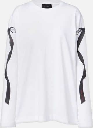 Simone Rocha T-shirt in jersey di cotone con stampa