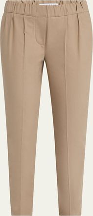 Brunello Cucinelli Cotton Slim-Leg Ankle Pull-On Pants