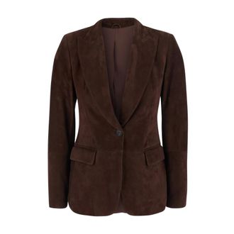 Brunello Cucinelli Dames, Jassen, Bruin, Maat: XS Su&egrave;de