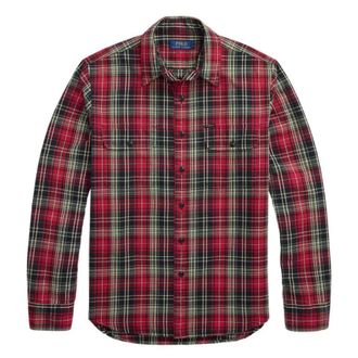 Polo Ralph Lauren Classic-Fit Plaid Oxford Workshirt, Size Medium
