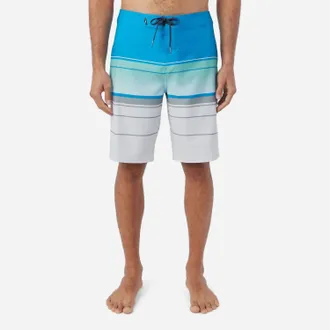 O'Neill Mens Hyperfreak Heat Stripe 21 Board Shorts In Blue