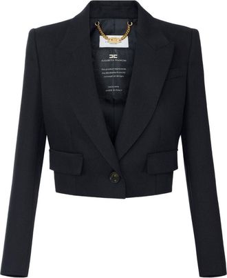 Elisabetta Franchi wollen jack met enkele rij knopen