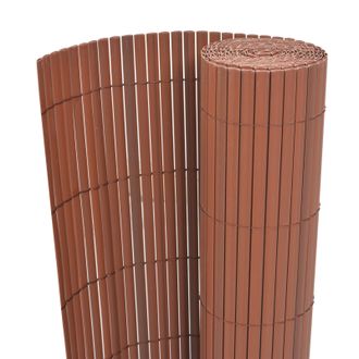 Berkfield Home Garden Fence Double-Sided Brown 1.5x3 m PVC