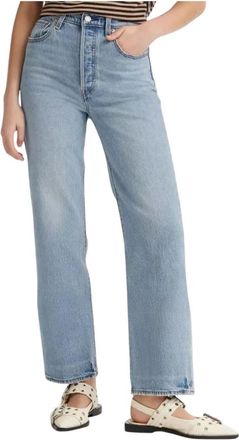 Levi's Straight Jeans - Dames - Regular Fit Jeans - Blauw - W30 - Denim - Jeans