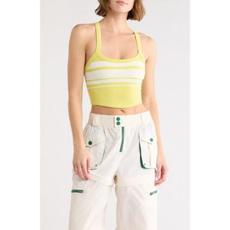 Free People FP Movement All Clear Stripe Camisole in Chartreuse at Nordstrom Rack, Size X-Small/small