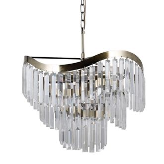 Netlighting Stylized Hanging Pendant Antique Bronze 8 Light E14 in Brown