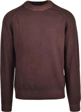 Daniele Fiesoli Crewneck Pullover With Raglan Sleeves In Rich Brown
