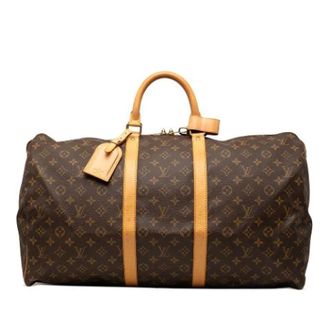 Louis Vuitton Pre-owned Weekend Bags, female, Brown, Size: ONE SIZE Pre-owned Keepall 55
