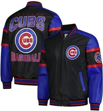 G-III Sports by Carl Banks Mens G-III Sports by Carl Banks Black Chicago Cubs Full-Zip Leather Varsity Jacket at Nordstrom, Size Xx-Large