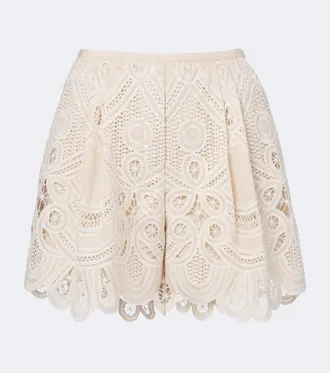 Elie Saab Macram&eacute; shorts