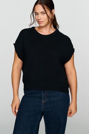 Maeve 100% Cotton Drop-Shoulder Sweater