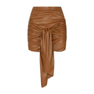 Elisabetta Franchi Dames, Rokken, Bruin, Maat: XL Leer
