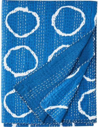 Melange Home Circles Kantha Cotton Throw Blanket in Indigo at Nordstrom Rack