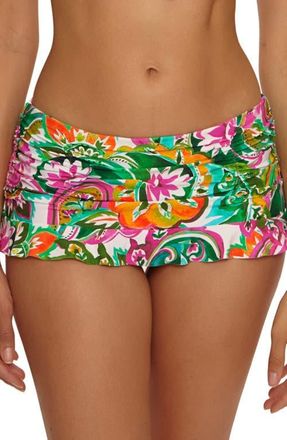 BECCA by Rebecca Virtue La Vie Skirted Bikini Bottoms in Multi at Nordstrom, Size Medium