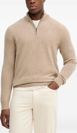 Hackett Sweater met elleboogpatch - Beige