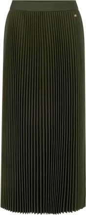 Marc Cain Rok van gekookte wol - Dames - Rokken - Groen - Maat: 2XL Wol