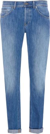 Dondup George Slim-fit Jeans - Heren - Slim Fit Jeans - Blauw - W34 - Leer - Jeans