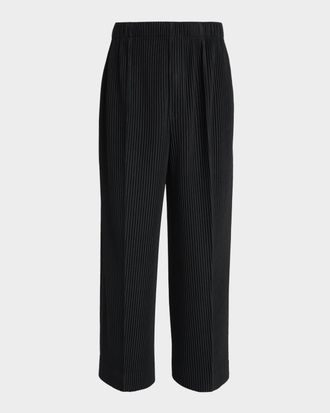 Homme Pliss&eacute; Issey Miyake Men & apos;s Monthly Colors Pleated Wide-Leg Trousers