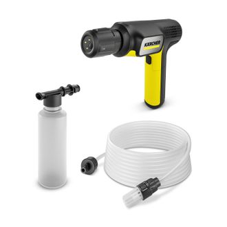 Karcher K&auml;rcher Limpiadora Manual Port&aacute;til Oc Handheld Compact, Amarillo, Bater&iacute;a Iones De Litio, Presi&oacute;n 15 Bar, 0.8 Kg, Manguera 5 M, Detergente, Multi Jet 