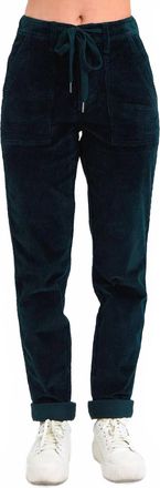 Judy Blue High Waisted Corduroy Cuffed Jogger In Emerald