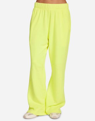 Michael Lauren Mabel Wide Leg Pants In Vivid Yellow