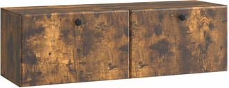 vidaXL Mueble De Tv De Pared 98 X 31 X 30 Cm Roble Ahumado Vidaxl