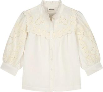 Fab By Fabienne Chapot Dea Blouse - Dames - Blouses - Beige - 2XL - Linnen - Overhemden