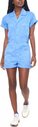 Pistola Denim Parker Romper In Azure Blue