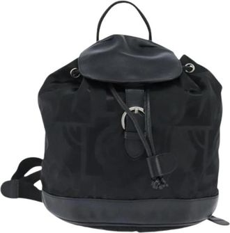 Ferragamo Pre-owned Nylon Rugzak - Dames - Vintage Rugzakken - Zwart - ONE Size - Nylon - Vintage
