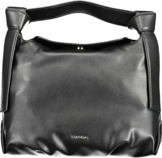 Calvin Klein Polyester Handtas - Dames - Handtassen - Zwart - ONE Size - Polyester - Tassen