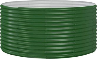 vidaXL Arriate de jardín verde 140x140x68 cm acero galvanizado vidaXL