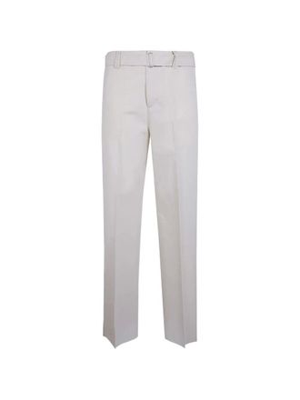 Lardini Silk And Cotton Belt Trousers